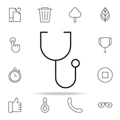 Poster - stethoscope icon. Minimal Universal Theme icons universal set for web and mobile