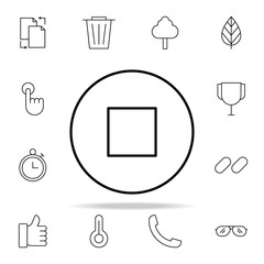 Poster - stop circular button icon. Minimal Universal Theme icons universal set for web and mobile