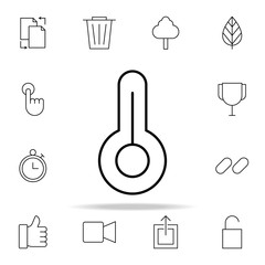 Poster - temperature icon. Minimal Universal Theme icons universal set for web and mobile