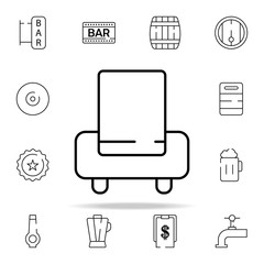 Poster - armchair icon. bar icons universal set for web and mobile