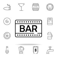 Poster - bar icon. bar icons universal set for web and mobile