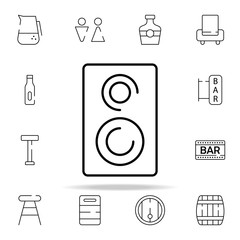 Poster - speakers icon. bar icons universal set for web and mobile