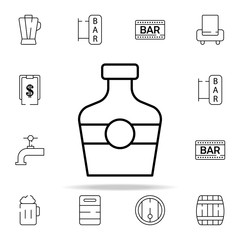 Poster - whiskey icon. bar icons universal set for web and mobile