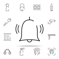 Poster - bell, alarm icon. security icons universal set for web and mobile