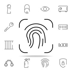 Poster - fingerprint, scan icon. security icons universal set for web and mobile