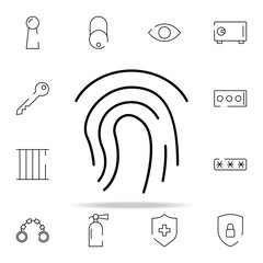 Poster - fingerprint icon. security icons universal set for web and mobile