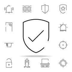 Poster - shield, check icon. security icons universal set for web and mobile