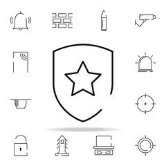Poster - shield, star icon. security icons universal set for web and mobile