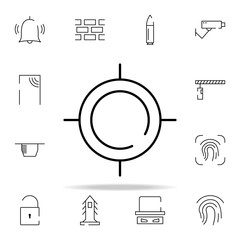 Poster - target icon. security icons universal set for web and mobile
