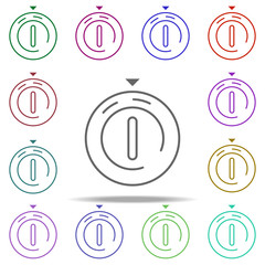 Poster - kitchen timer icon. Elements of speedometer in multi color style icons. Simple icon for websites, web design, mobile app, info graphics