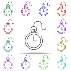 Poster - pocket watch icon. Elements of speedometer in multi color style icons. Simple icon for websites, web design, mobile app, info graphics