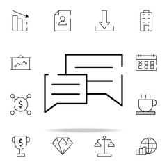 Poster - bubble, chat icon. stratup icons universal set for web and mobile