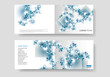 © Leonid - Abstract layout A4 format cover design templates for brochure, flyer, report, presentation with connecting lines and dots background