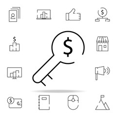 Poster - key, security icon. stratup icons universal set for web and mobile