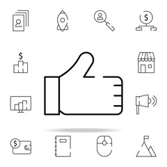 Poster - like, hand icon. stratup icons universal set for web and mobile