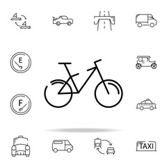 Poster - a bike icon. transportation icons universal set for web and mobile