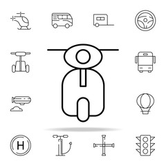 Poster - moped icon. transportation icons universal set for web and mobile