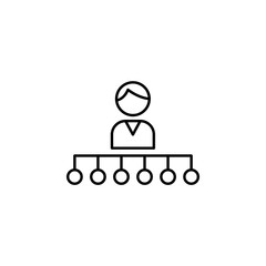 Poster - company structure icon. Element of business icon. Premium quality graphic design icon. Signs and symbols collection icon for websites, web design, mobile app
