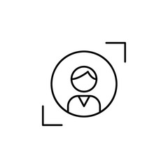 Poster - profile icon. Element of business icon. Premium quality graphic design icon. Signs and symbols collection icon for websites, web design, mobile app