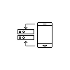 Poster - remote storage icon. Element of business icon. Premium quality graphic design icon. Signs and symbols collection icon for websites, web design, mobile app