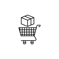 Poster - shopping icon. Element of business icon. Premium quality graphic design icon. Signs and symbols collection icon for websites, web design, mobile app