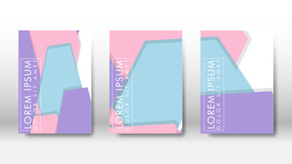 Wall Mural - Abstract cover with hexagon elements. book design concept. Futuristic business layout. Digital poster template