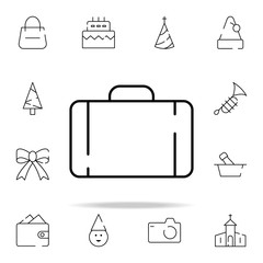 Poster - bag, brief case icon. christmas icons universal set for web and mobile