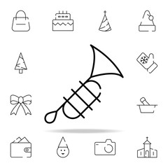 Poster - band, brass icon. christmas icons universal set for web and mobile
