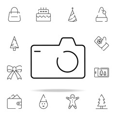 Poster - camera photo icon. christmas icons universal set for web and mobile