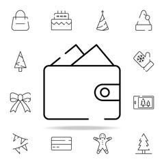 Poster - cash. credit wallet, money icon. christmas icons universal set for web and mobile