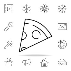 Poster - fast food, pizza icon. christmas icons universal set for web and mobile