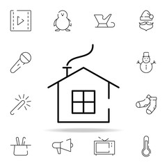 Poster - house icon. christmas icons universal set for web and mobile