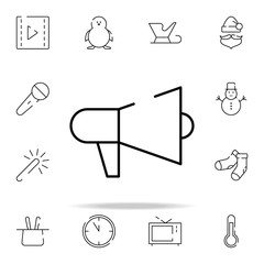 Poster - loudspeaker icon. christmas icons universal set for web and mobile