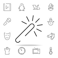 Poster - magic stick, light icon. christmas icons universal set for web and mobile