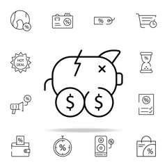 Poster - piggybank icon. cyber monday icons universal set for web and mobile