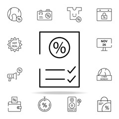 Aufkleber - shopping discount icon. cyber monday icons universal set for web and mobile