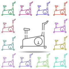 Poster - bike icon. Elements of gym in multi color style icons. Simple icon for websites, web design, mobile app, info graphics