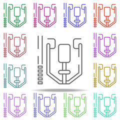 Poster - chest, gym, press icon. Elements of gym in multi color style icons. Simple icon for websites, web design, mobile app, info graphics