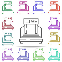 Poster - treadmill icon. Elements of gym in multi color style icons. Simple icon for websites, web design, mobile app, info graphics