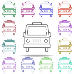Poster - Indian car icon. Elements of India in multi color style icons. Simple icon for websites, web design, mobile app, info graphics