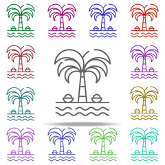 Poster - Indian palm tree icon. Elements of India in multi color style icons. Simple icon for websites, web design, mobile app, info graphics