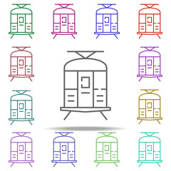 Poster - Indian train icon. Elements of India in multi color style icons. Simple icon for websites, web design, mobile app, info graphics