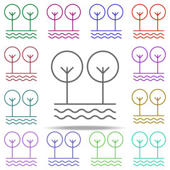 Poster - Indian tree icon. Elements of India in multi color style icons. Simple icon for websites, web design, mobile app, info graphics
