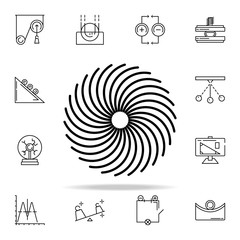 Poster - vortex icon. physics icons universal set for web and mobile