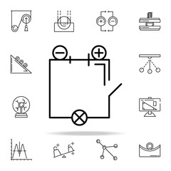 Poster - circuit icon. physics icons universal set for web and mobile