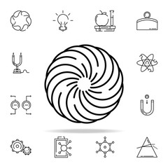 Poster - vortex icon. physics icons universal set for web and mobile