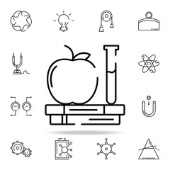 Poster - education physics icon. physics icons universal set for web and mobile