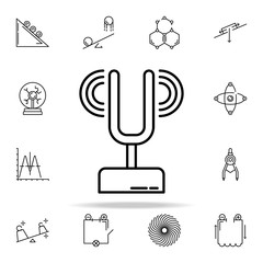 Poster - fork icon. physics icons universal set for web and mobile