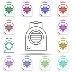 Poster - blow heater, fan heater icon. Elements of water, boiler, thermos, gas, solar in multi color style icons. Simple icon for websites, web design, mobile app, info graphics