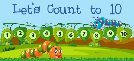 Poster - Let's count number to ten